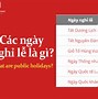 Các Ngày Nghỉ Trong Năm 2023